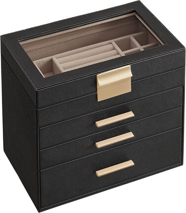 Органайзер для ювелирных изделий 4-уровневый черный SONGMICS