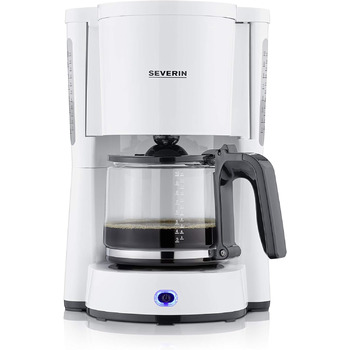Кофемашина SEVERIN 'Type со стеклянным кувшином, ароматный, быстрый и тихий кофе с кофеваркой на 10 чашек, кофемашина с фильтром, KA 4815, 33.8 (белый)
