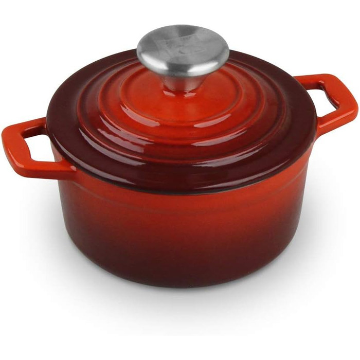 Набір чавунних каструль з кришками, 7 предметів, червоний Carl Schmidt Sohn