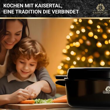 Чавунна жаровня з емальованою кришкою 28 см 4,4 л K KAISERTAL