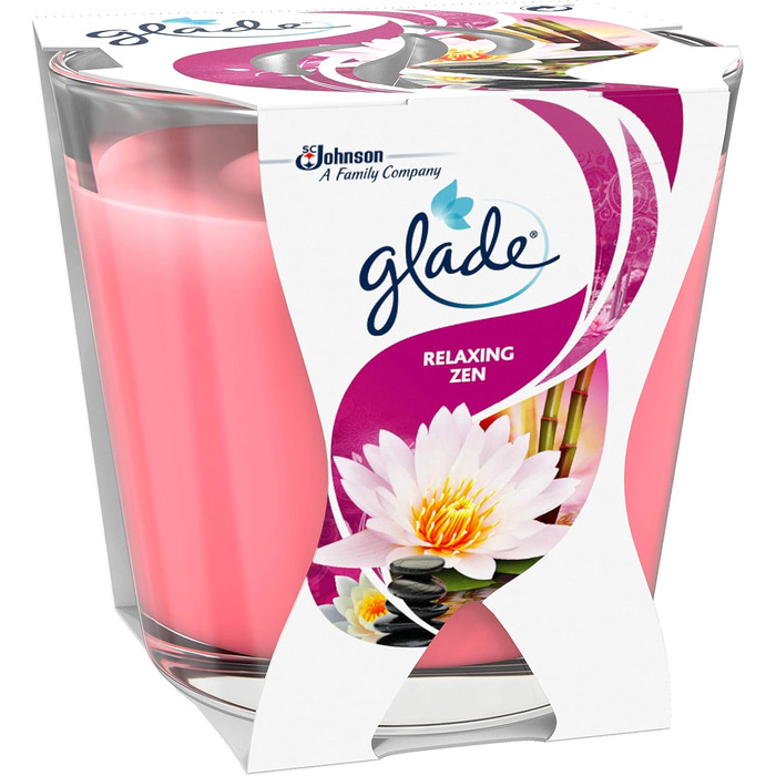 Ароматична свічка Glade (Brise) Dcor у склянці, Романтична ваніль, 6 шт. (6 x 70 г) (Розслаблюючий дзен)