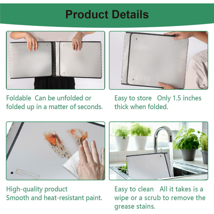 Большая двусторонняя защита от брызг из нержавеющей стали LTSEAME