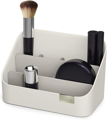 Органайзер для макияжа, большой, косметический, семное зеркало, семное для легкой очистки, хранение косметики с выдвижным ящиком, белый ракушка (органайзер для полок)