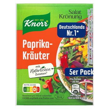 Заправка для салату Knorr з травами для смачної заправки з натуральними інгредієнтами* 15 шт. 5 шт. (паприка з травами)