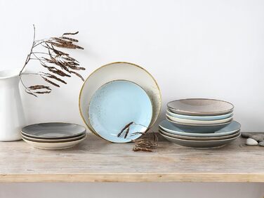 Серія Nature Collection Scandinavia, набір посуду з 16 предметів, комбінований сервіз з кераміки (обідній сервіз, скандинавський), 19984