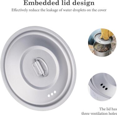 Титановая кружка с крышкой и складной ручкой для кемпинга 750 мл Boundless Voyage