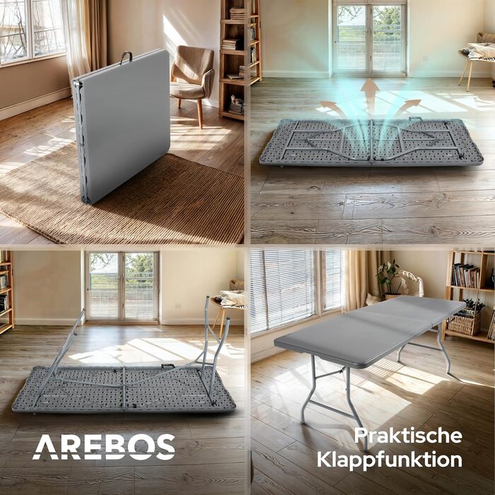 Складной фуршетный стол 182 x 74 x 74 см Arebos