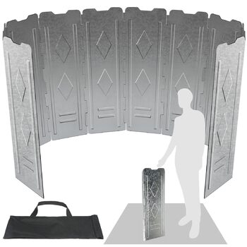 Ветрозащитный экран из нержавеющей стали 150 х 15 х 50 см drado