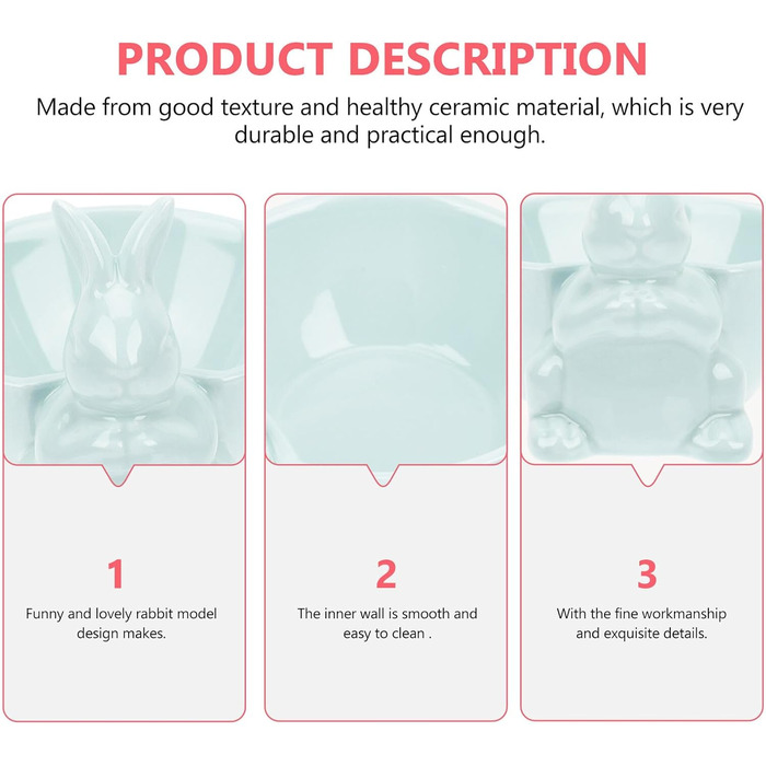 Керамическая миска в форме пасхального зайчика WRITWAA
