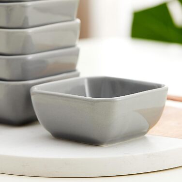 Набор из 6 керамических мисок для соусов 0,09 л, серый Swuut
