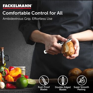 Овощечистка 19 см, белая Fackelmann