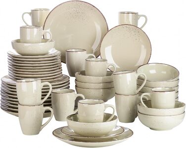 Набір столового посуду на 12 осіб, 48 предметів, бежевий Navia Vancasso
