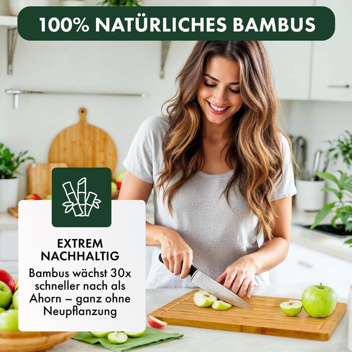 Обробна дошка 38x25x2 см, бамбук Blumtal