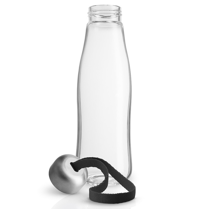 Пляшка скляна 0,5 л, прозора / чорна Eva Solo