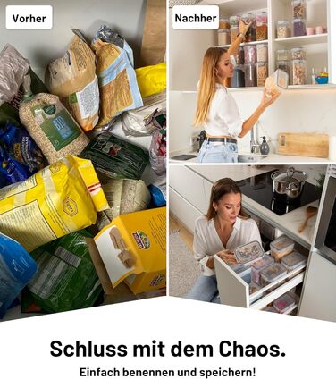 Набор из 16 контейнеров для хранения, прозрачный/черный Deco haus