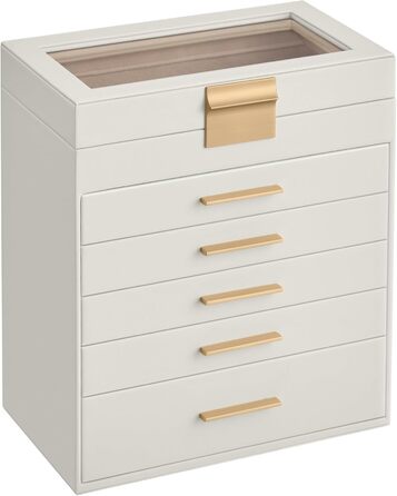 Органайзер для ювелірних виробів 6-рівневий, хмарно-білий SONGMICS