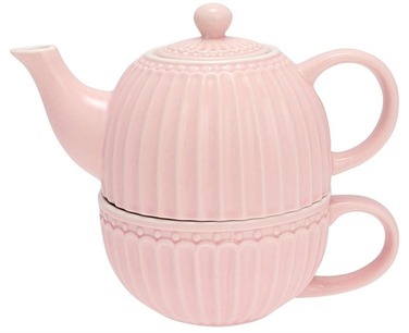 Чайник для заварювання з чашкою 15 см, світло-рожевий Alice GreenGate