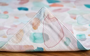 Бавовняні килимки, набір з 4 шт. , декоративні килимки, пасхальні килимки, що миються, для свят, вечерь, весни, літа (33 см x 48 см) (046 - Літній пікнік), 39Hermine, 100