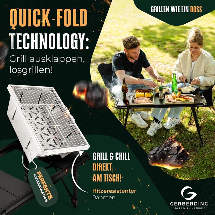Столик-гриль 2-в-1 для кемпинга GERBERDING