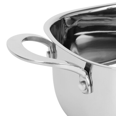 Каструля Fissman EXCLUSIVE PRO 20x10 см / 3,0 л зі скляною кришкою нержавіюча сталь (5541)