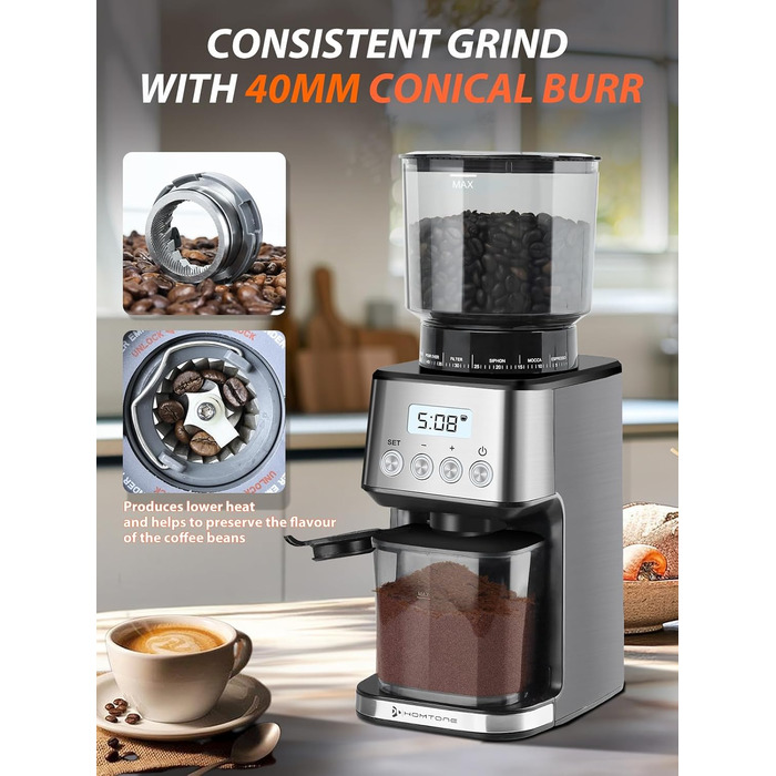 Електрична кавомолка 160 Вт Homtone