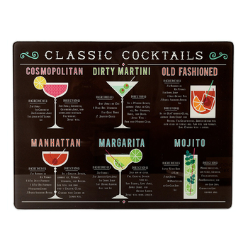 Доска стеклянная CreativeTops Cocktails, 40 ​​x 30 см