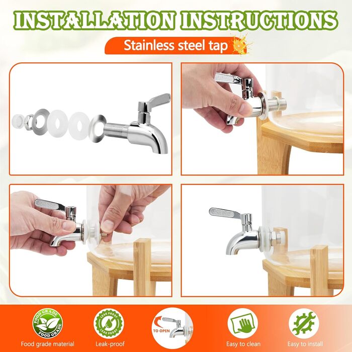 Диспенсер для напитков с краном 4 л Hiziwimi