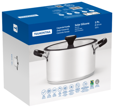 Кастрюля Tramontina Solar silicone (3.6 л) 20 см (6358930)