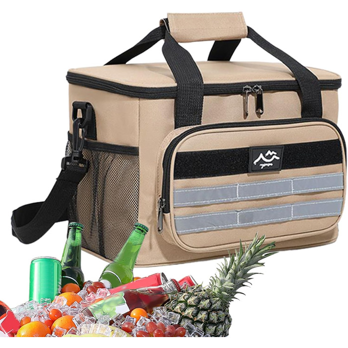 Ізольована сумка для їжі Міцна, об&39ємна, водонепроникна модель для походів, кемпінгу та роботи, кольору хакі