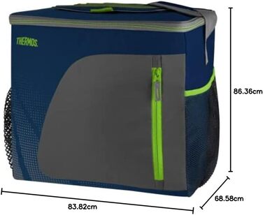 Термос Radiance 30 л, синій, сумка-холодильник з поліестеру, термосумка, сумка для кемпінгу та обіду, складна, сумка для покупок в машині, яку можна прати, з сітками для перенесення, без BPA 30 л