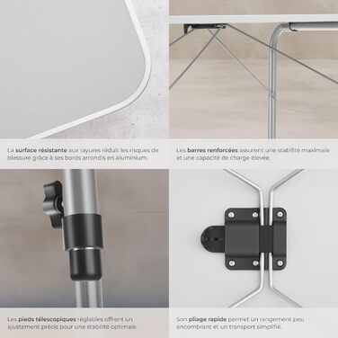 Кемпинговый стол 80 х 60 х 68 см tectake