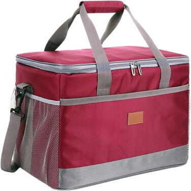 Термосумка для кемпинга 33 л бордовая Oxxggkao