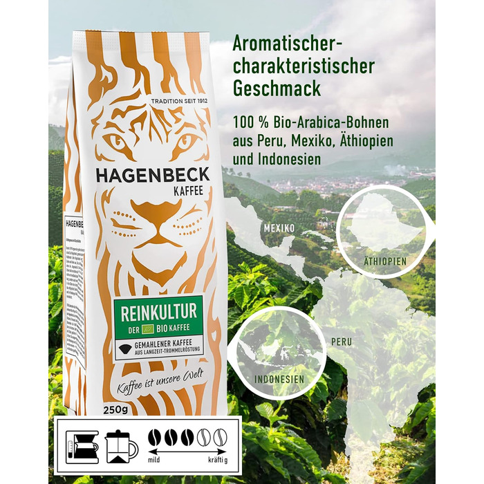 Кава - Кав&39ярня - Смажена кава - Мелені кавові зерна - 250 г - 100 арабіка - Ароматна - Традиційна кавова суміш (Подарунковий набір (4 упаковки), 250 г (4 упаковки))