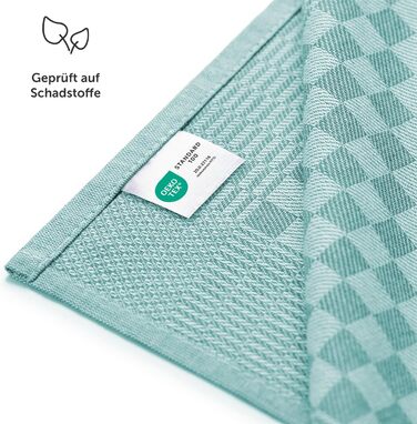 Кухонні рушники бавовняні 50 x 70 см, набір 5 предметів, м'ятно-зелені Blumtal