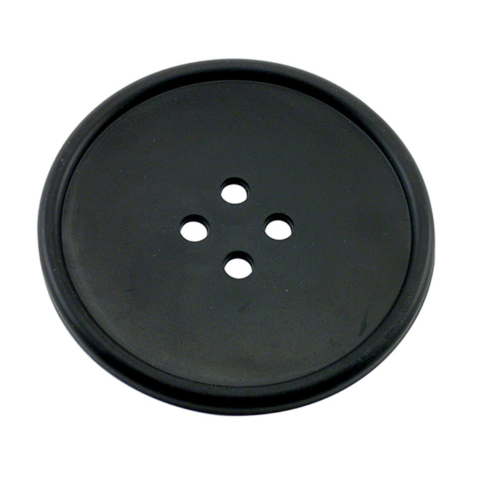 D001B Костер 'Button' d 100 мм, колір чорний, каучук