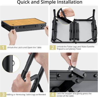 Складной кемпинговый столик 58х40 см Anbte