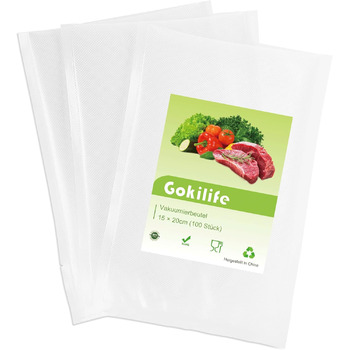 Вакуумні пакети 100 пакетів 15 x 20 см Gokilife