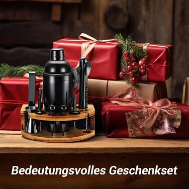 Набір для коктейлів 12 предметів чорний Lebarstor