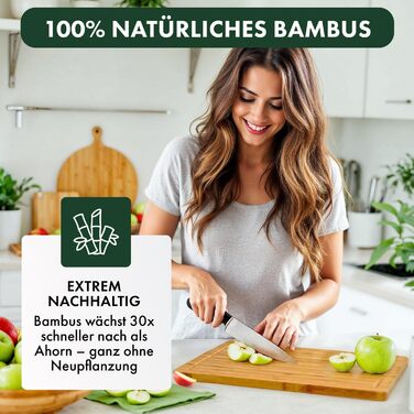 Обробна дошка 38x25x2 см, бамбук Blumtal