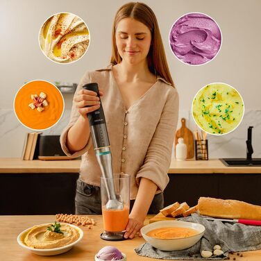 Ручний блендер 1500 Вт Katana TotalDestroy сірий з мірною ємністю 800 мл Cecotec