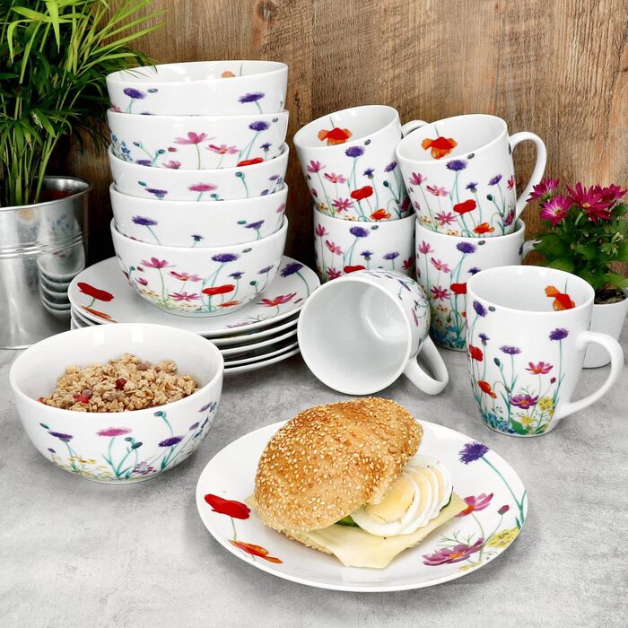 Набор для завтрака с 18 предметами на 6 человек MamboCat