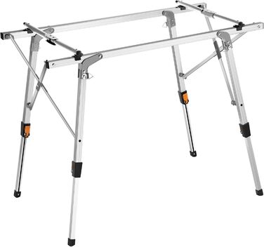 Складной алюминиевый стол для кемпинга 90 x 52 см серебряный tectake