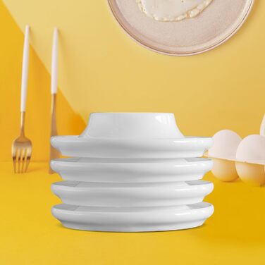 Керамічні підставки для яєць Cinf у горошок, подарунковий набір із 4 порцелянових підставок для сніданку та приготування їжі, міцні, легко миються, багаторазові (підставки для яєць, упаковка з 4 шт. )