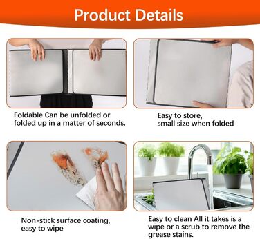 Защита от брызг масла из нержавеющей стали для жарки Generisch