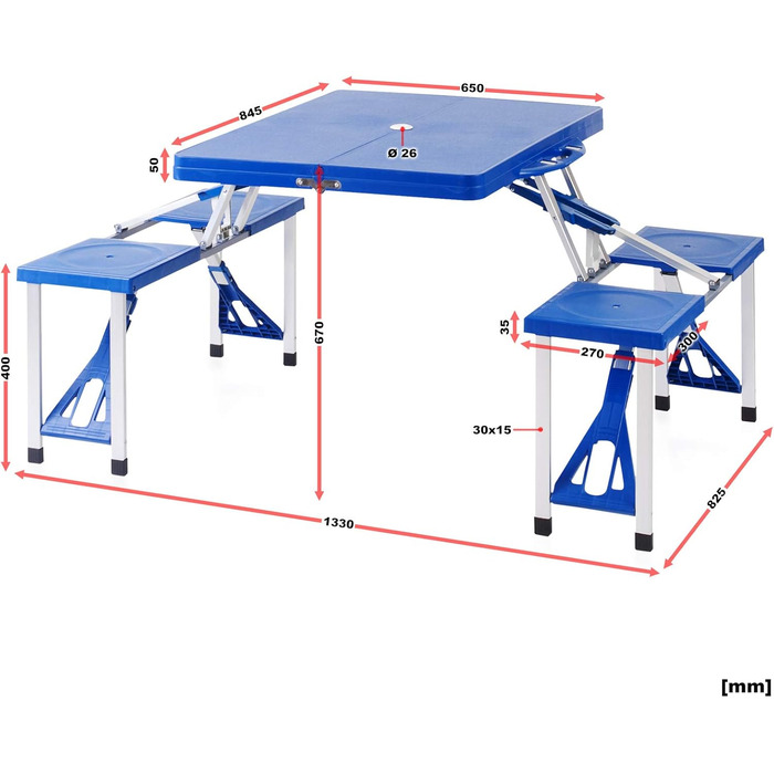 Раскладной кемпинговый стол Wiltec