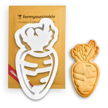 Набір формочок для пасхального печива з 3 шт. , візерунок у смужку з пасхальних яєць, зайчик, 2 в 1 зі штампом, 5 x 4 см, можна мити в посудомийній машині, екологічно чисті, нержавіючі (морква (10x5xсм))