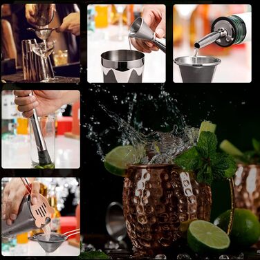 Набір для коктейлів з дерев'яною підставкою UPQRSG