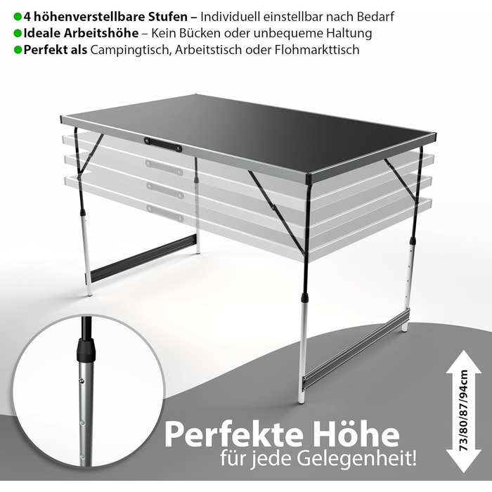 Багатофункціональний розкладний стіл 100x60 см BigDean