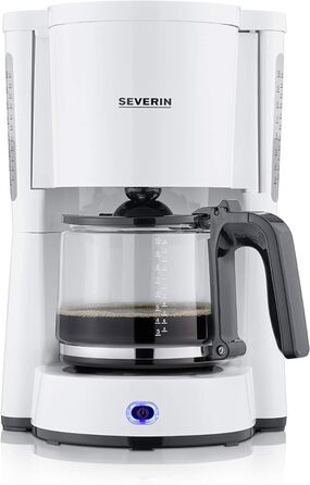 Кавомашина SEVERIN 'Type зі скляним глечиком, ароматна, швидка і тиха кава з кавоваркою до 10 чашок, кавоварка з фільтром, KA 4815, 33.8 (біла)