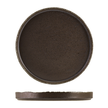 Презентаційна тарілка з бортиком 28*h 2.9 см, Terra Porcelain Roko Cinder Black, GenWare